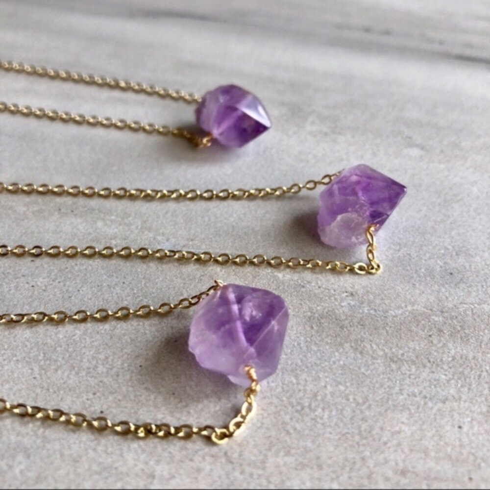 ❗️LAST❗️Raw Amethyst Point Necklace - Picture 2 of 6